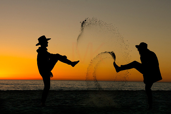 Kicking sand