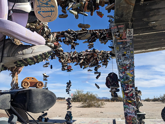 Shoes in the desert